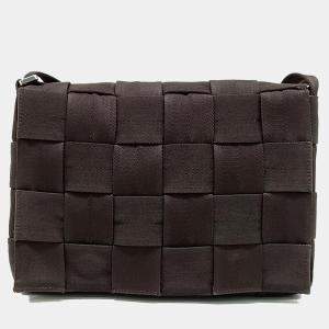Bottega Veneta Brown Fabric Cassette Bag