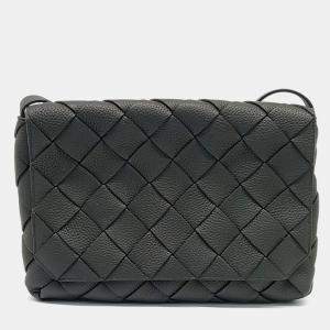 Pre Owned حقيبة كروس بودي بوتيغا فينيتا جلد أخضر دياغو كبيرة