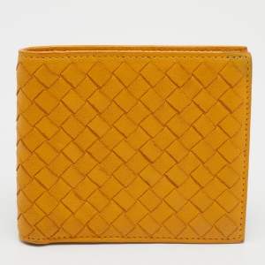 Bottega Veneta Mustard Intrecciato Leather Bifold Wallet