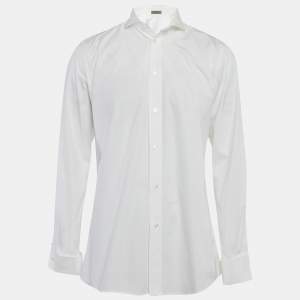 Bottega Veneta White Cotton Button Front Shirt M