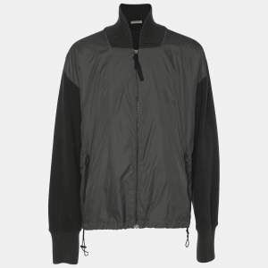 Bottega Veneta Grey Wool and Nylon Front Zip Jacket XXL