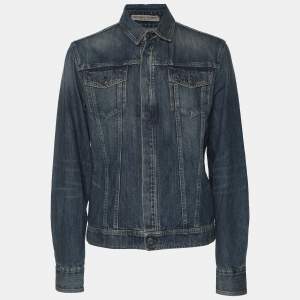 Bottega Veneta Blue Denim Button Front Jacket M