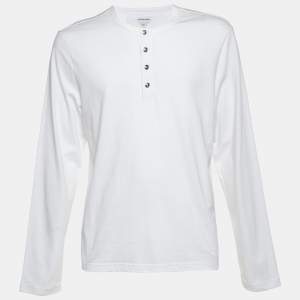 Bottega Veneta White Cotton Long Sleeve T-Shirt XL
