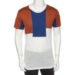 Bottega Veneta Tricolor Cotton Colorblock T Shirt L
