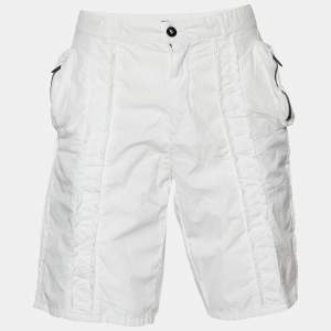 Bottega Veneta White Cotton Cargo Shorts M