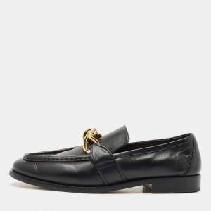 Bottega Veneta Black Leather Astaire Loafers Size 43