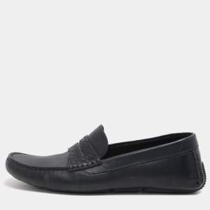 مملوكة مسبقًا حذاء لوفرز بوتيغا فينيتا جلد أزرق كحلي بيني مقاس 41.5