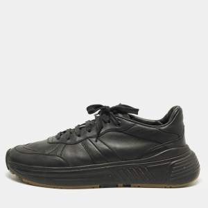 مملوكة مسبقًا Bottega Veneta Speedster Size 45.5 Black Leather Low Top Sneakers