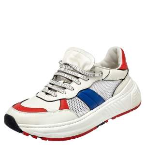 Bottega Veneta Tricolor Mesh and Leather Speedster Sneakers Size 43.5