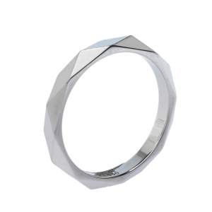 Boucheron Facette Platinum Wedding Band Ring Size 56