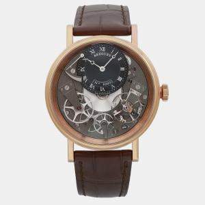 Breguet Skeleton 18K Rose Gold Tradition Manual Winding Men's Wristwatch 40 mm