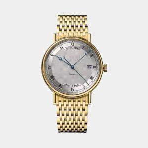 Breguet Silver 18K Yellow Gold Classique 5177Ba/15/Av0 Automatic Men's Wristwatch 38 mm