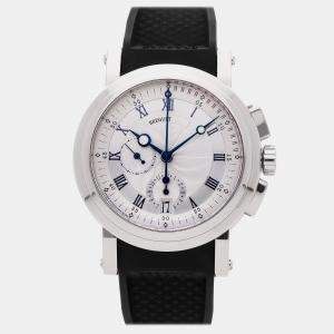 Breguet Marine Chronograph 5827BB/12/9Z8 Automatic Silver 18k White Gold Men's Wristwatch 42 mm