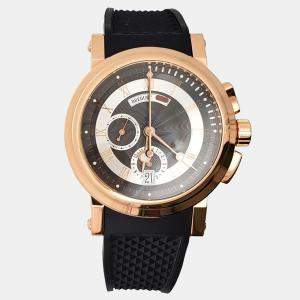 Pre Owned Breguet Marine 5827BR Automatic Black 18K Rose Gold Men’s Wristwatch 42 mm