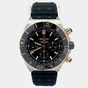 Pre Owned Breitling Chronomat UB0136251B1S1 Automatic Black 18K Rose Gold Stainless Steel Men’s Wristwatch 44 mm