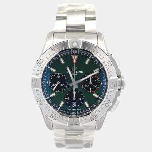 Pre Owned Breitling Avenger AB0146101L1A1 Automatic Green Stainless Steel Men’s Wristwatch 42 mm