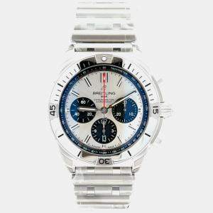 Pre Owned Breitling Chronomat 42 B01 AB0134101G1A1 Automatic Silver Stainless Steel Men's Wristwatch 42 mm