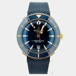 Pre Owned Breitling Superocean Heritage B31 UB3112161C1S1 Automatic Blue Stainless Steel and Rose Gold Men's Wristwatch 44mm