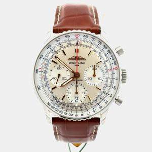 Pre Owned Breitling Navitimer 1 B01 AB0139211G1P1 Silver Stainless Steel Automatic Men's Watches 41mm