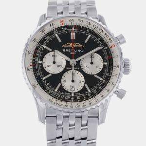 Breitling Black Stainless Steel Navitimer AB0138211B1A1 Automatic Men's Wristwatch 43 mm