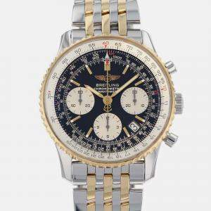 Breitling Black 18k Yellow Gold Stainless Steel Navitimer D23322 Automatic Men's Wristwatch 41 mm