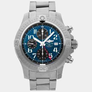 Breitling Blue Stainless Steel Avenger A24315101C1A1 Automatic Men's Wristwatch 45 mm