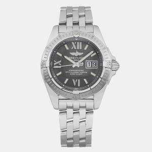 Breitling Black Stainless Steel Galactic Cockpit A49350 Automatic  Men's Wristwatch 41mm