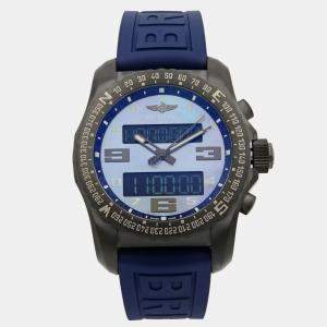 Breitling B50 Cockpit Titanium Blue Mop Dial Quartz Wristwatch