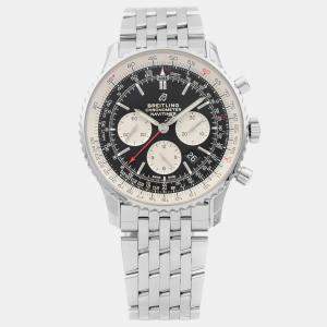 Breitling Black Stainless Steel Navitimer 1 Automatic Men's Wristwatch 46 mm