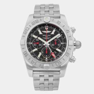 Breitling Black Stainless Steel Chronomat AB041210/BB48-384A Automatic Men's Wristwatch 47 mm