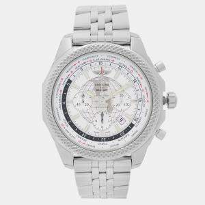 Breitling White Stainless Steel Bentley 05 Unitime AB0521U0/A768-990A Automatic Men's Wristwatch 49 mm