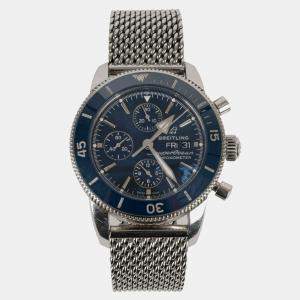 Breitling Blue Stainless Steel Superocean Heritage A13313161C1A1 Automatic Men's Wristwatch 44 mm
