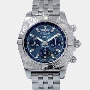 Breitling Black MOP Stainless Steel Chronomat AB01114K/BD34 Automatic Chronograph Men's Wristwatch 44 mm