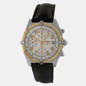 Breitling White Yellow Gold Stainless Steel Chronomat D13050.1 Automatic Men's Wristwatch 40 mm
