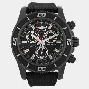 Breitling Black Stainless Steel Superocean M73310 Men's Wristwatch 46 mm