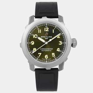 Breitling Green Titanium Navitimer EB2040 Automatic Men's Wristwatch 46 mm