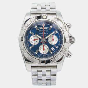 Breitling Chronomat 44 AB0110 United We Stand Limited Edition Blue Stainless Steel Men's Watch 44mm