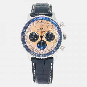 Breitling Navitimer AB0138 Automatic Salmon Stainless Steel Men's Wristwatch 43 mm