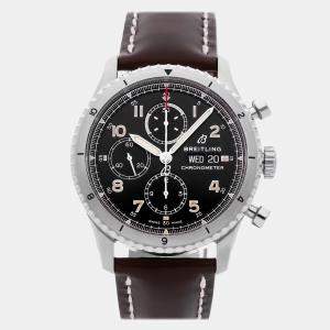 Pre-Owned Breitling Aviator 8 A13316101B1X3 Automatic Black Stainless Steel Men's Watch 43 mm