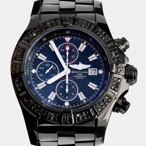 Breitling Super Avenger A13370 Automatic Black PVD Coated Men's Wristwatch 48 mm