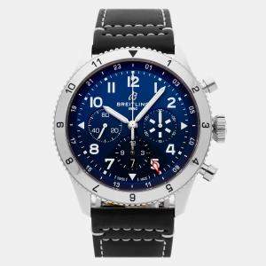 Pre-Owned Breitling Super Avi B04 Chronograph GMT 46 Tribute To Vought F4U Corsair AB04451A1C1X1 46 mm