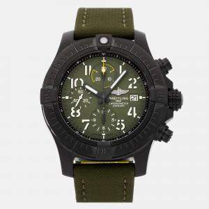 Pre Owned Pre-Owned Breitling Avenger Chronograph Night Mission V13317101L1X2 Green Automatic Titanium Men's Wristwatch 45 mm