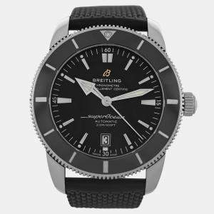 Pre Owned Breitling Superocean AB2020 Automatic Black Stainless Steel Men's Wristwatch 46 mm