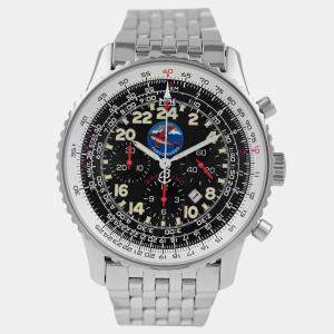 Pre Owned Breitling Navitimer Cosmonaute Porco Rosso A22322 Automatic Black Stainless Steel Men's Wristwatch 41 mm