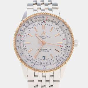 Pre Owned Breitling Navitimer U17326 Automatic Rose Gold Stainless Steel Men's Wristwatch 41.5 mm