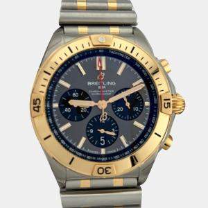 Pre Owned Breitling Chronomat UB0134 Automatic Anthracite Stainless Steel 18K Rose Gold Men's Wristwatch 42 mm