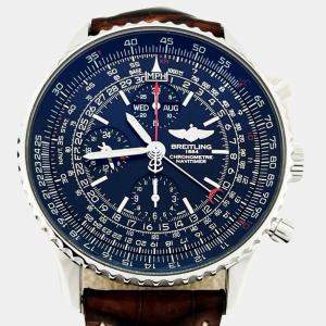 Pre Owned Breitling Navitimer 1884 A21350 Automatic Black Stainless Steel Men's Wristwatch 45 mm