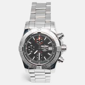Pre Owned Breitling Avenger ll Chronograph A1338111/SC32 Black Dial Stainless Steel Men's Wristwatch 43 mm