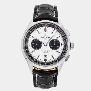Pre Owned Pre-Owned Breitling Premier B01 Chronograph AB0118221G1P1 Black Automatic Stainless Steel Men's Wristwatch 42 mm