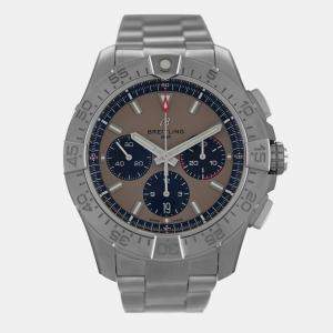 Pre Owned Breitling Avenger B01 Chronograph AB0147101A1A1 Automatic Brown Stainless Steel Men's Wristwatch 44 mm